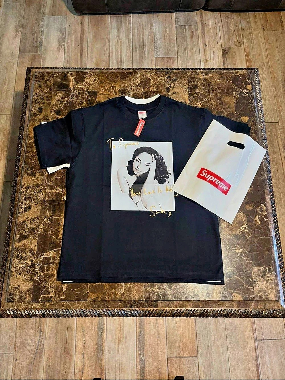 Sade Tee Graphic Short Sleeve T-Shirt Black & White